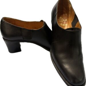 CARMINA Niza Women's Black Leather Oxfords heels